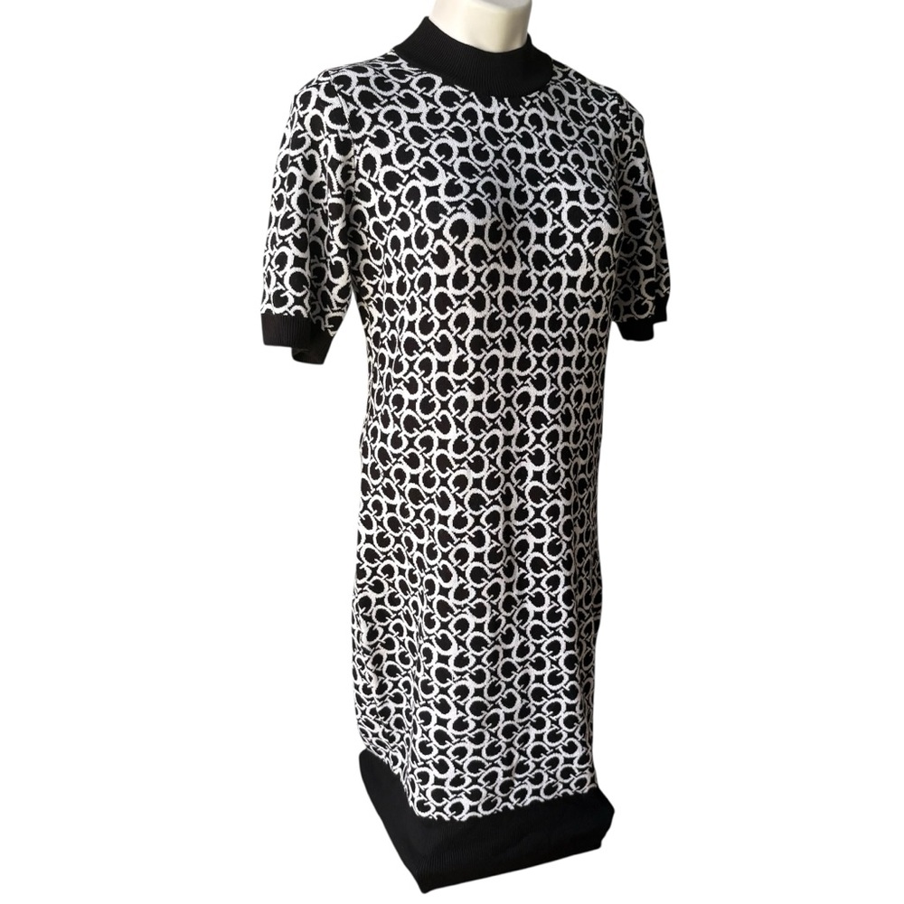 NWT, Guess Lamia 4G Logo Short Sleeve Mock Turtleneck Sweater Dress, Sz XL - Picture 3 of 13